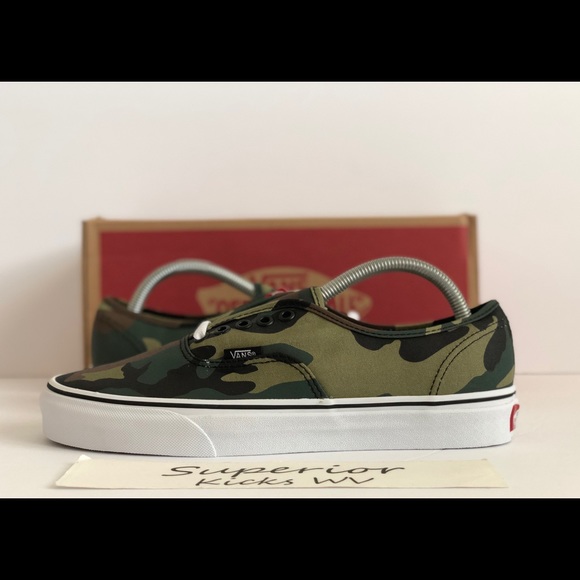 vans authentic woodland camo skate shoes